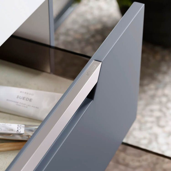 Тумба подвесная с раковиной Aqwella Cube 90 см CUB0109GR, серый, Цвет фасада: серый фото 12