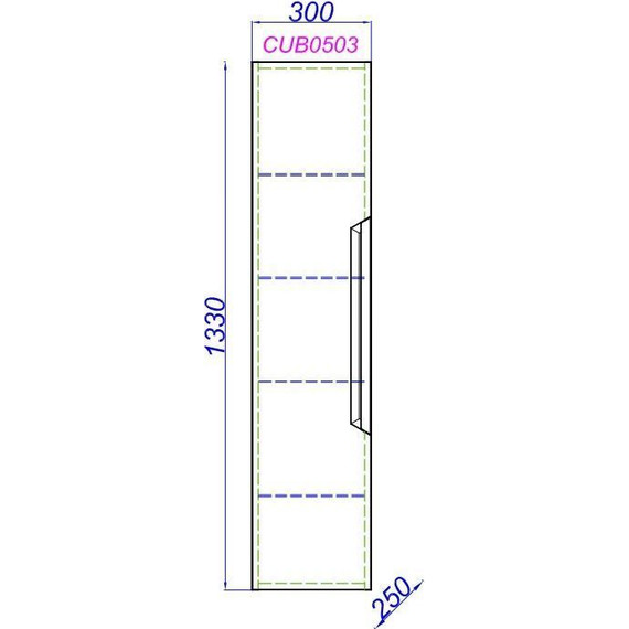 Пенал подвесной Aqwella Cube 30 см CUB0503W, универсальный, белый фото 7
