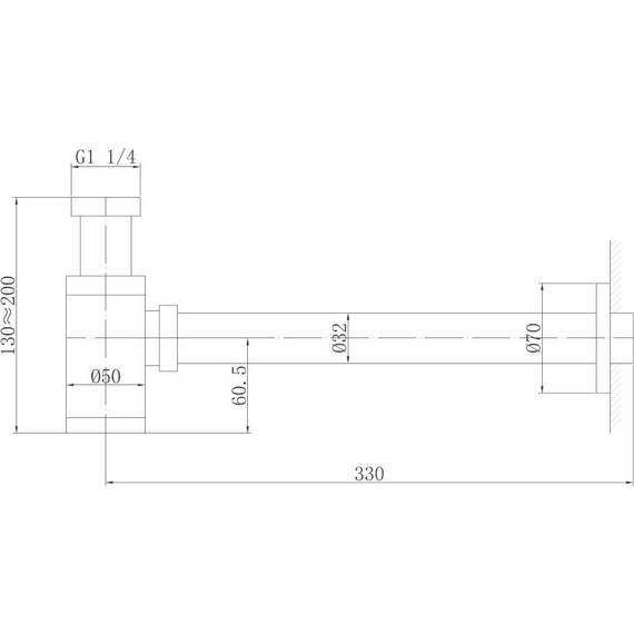 Сифон для умывальника Abber Bequem AF0030B, черный матовый - 2 Сифон для умывальника Abber Bequem AF0030B, черный матовый фото 2