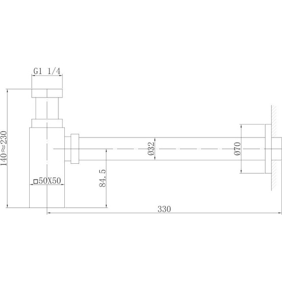 Сифон для умывальника Abber Rechteck AF0031G, золото матовое фото 2