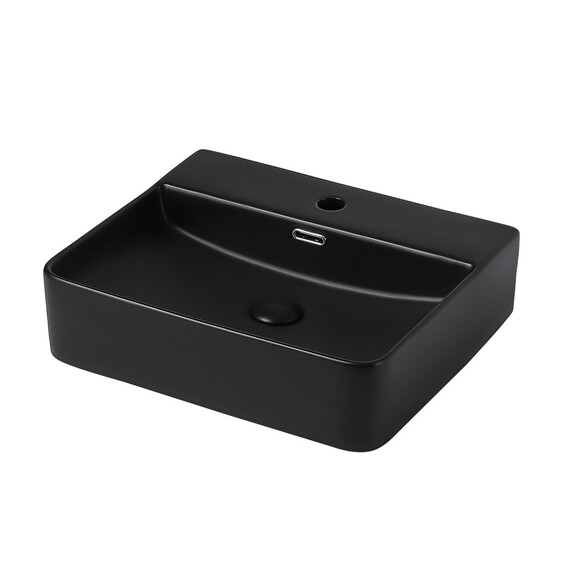 Раковина-чаша Abber Rechteck 50 см AC2203MB, черный матовый фото 