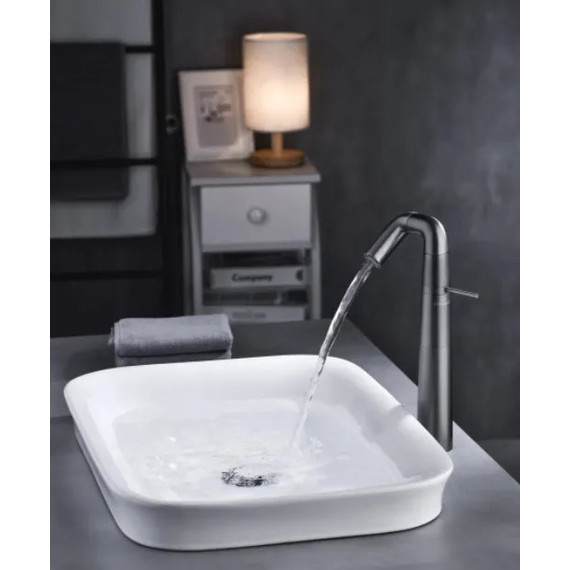 Смеситель для раковины высокий Haiba HB11813-7, черный матовый фото 6