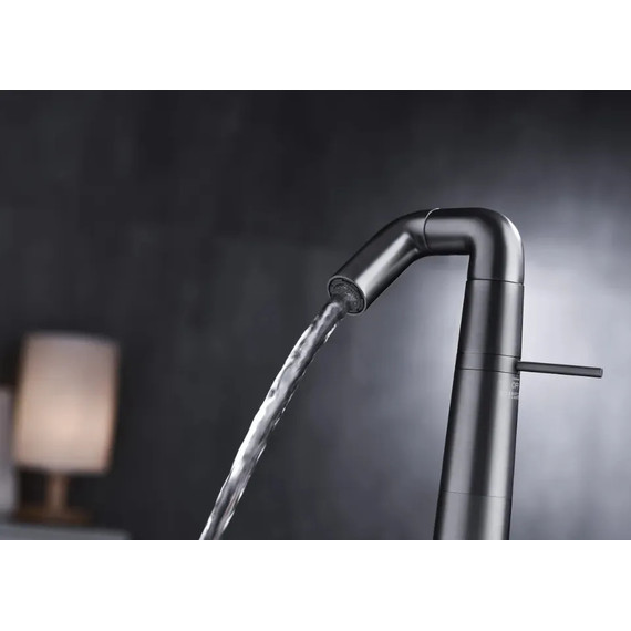 Смеситель для раковины высокий Haiba HB11813-7, черный матовый фото 7