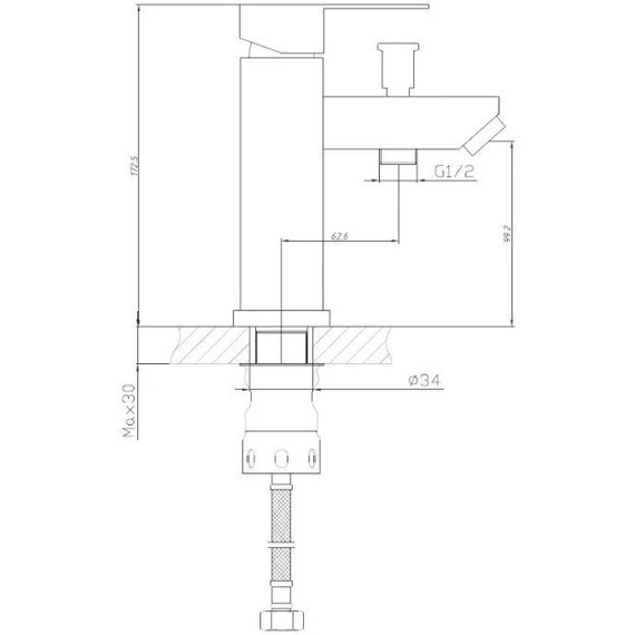 Смеситель для раковины с лейкой для биде Haiba HB12801, сталь фото 2