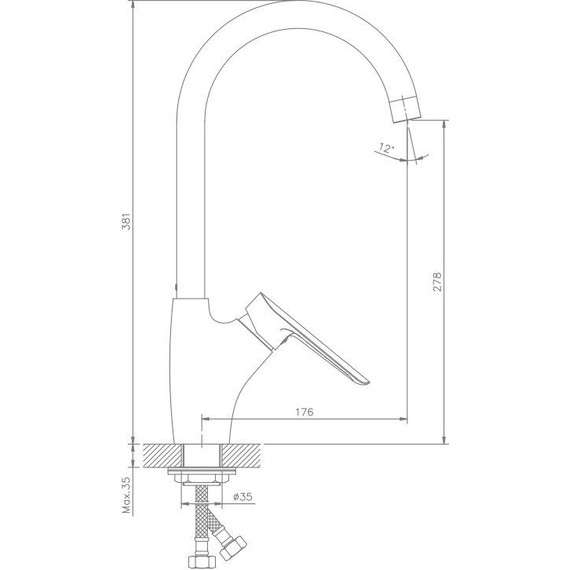 Смеситель для кухни Haiba HB70198 фото 2