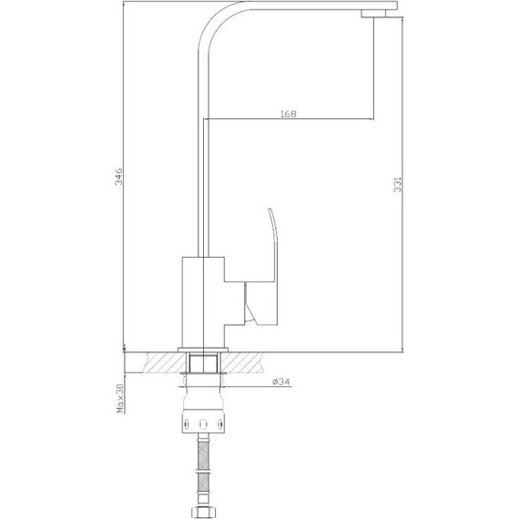 Смеситель для кухни Haiba HB70815, сталь фото 2