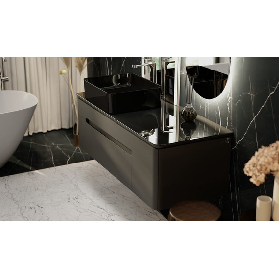 Тумба подвесная со столешницей Jorno Shine 120 см Shi.01.120/P/A, антрацит - 14 Тумба подвесная со столешницей Jorno Shine 120 см Shi.01.120/P/A, антрацит фото 14