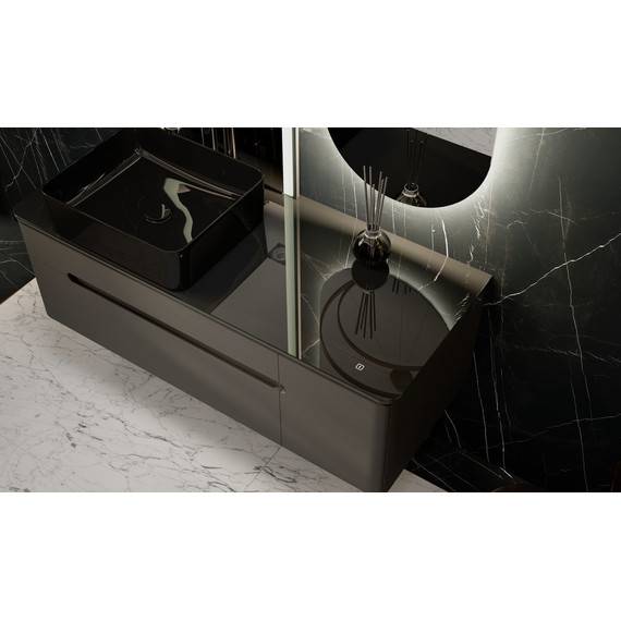 Тумба подвесная со столешницей Jorno Shine 120 см Shi.01.120/P/A, антрацит - 9 Тумба подвесная со столешницей Jorno Shine 120 см Shi.01.120/P/A, антрацит фото 9