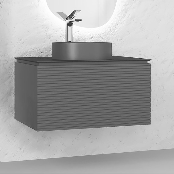 Тумба подвесная со столешницей Jorno Stone 80 см Stn.01.80/P/A/JR, антрацит - 4 Тумба подвесная со столешницей Jorno Stone 80 см Stn.01.80/P/A/JR, антрацит фото 4