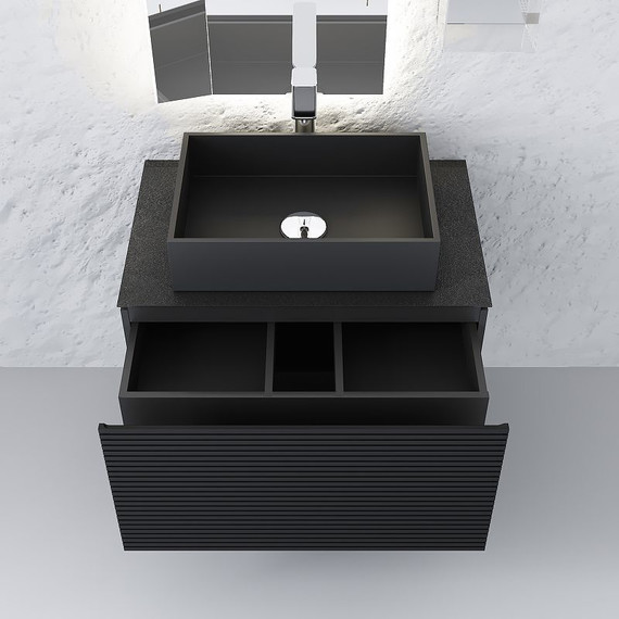 Тумба подвесная со столешницей Jorno Stone 80 см Stn.01.80/P/A/JR, антрацит - 5 Тумба подвесная со столешницей Jorno Stone 80 см Stn.01.80/P/A/JR, антрацит фото 5