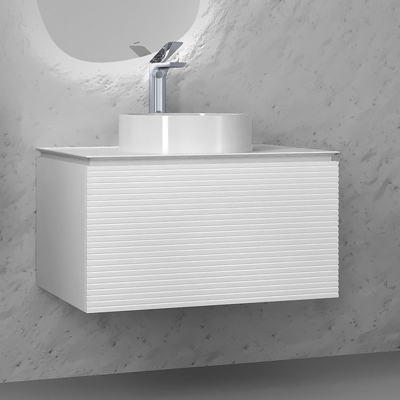 Тумба подвесная со столешницей Jorno Stone 80 см Stn.01.80/P/W/JR, белый - 5 Тумба подвесная со столешницей Jorno Stone 80 см Stn.01.80/P/W/JR, белый фото 5