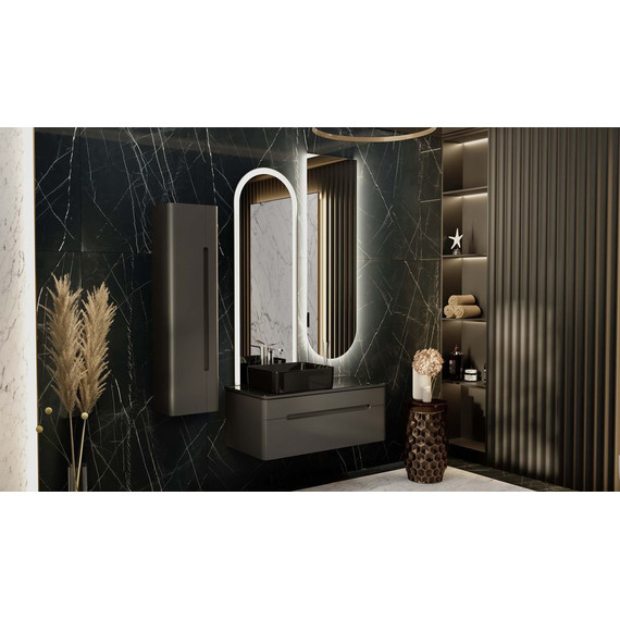 Зеркало Jorno Shine 48 см Shi.02.48/A, антрацит фото 6