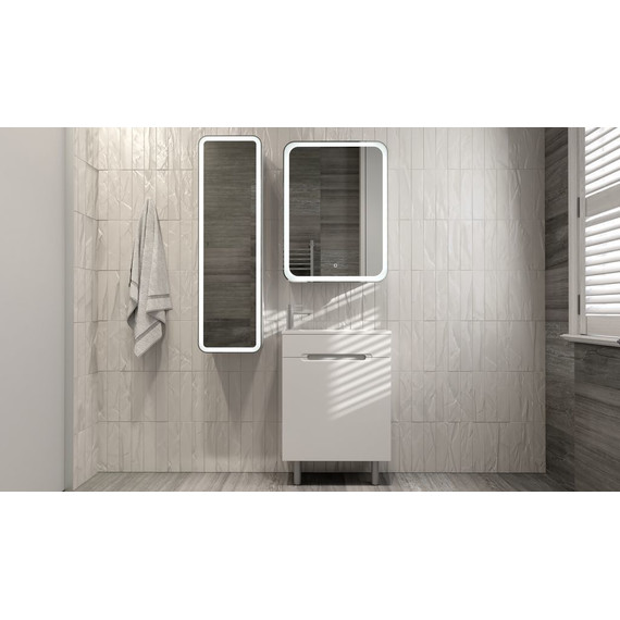 Зеркало-шкаф Jorno Modul 60 см Mol.03.60/P/W/JR, белый фото 4