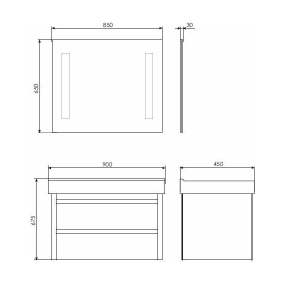Тумба подвесная с раковиной Comforty Дублин 90 см, белый - 8 Тумба подвесная с раковиной Comforty Дублин 90 см, белый фото 8