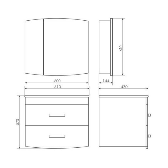 Тумба подвесная с раковиной Comforty Лаура-60-2 см, белый фото 10