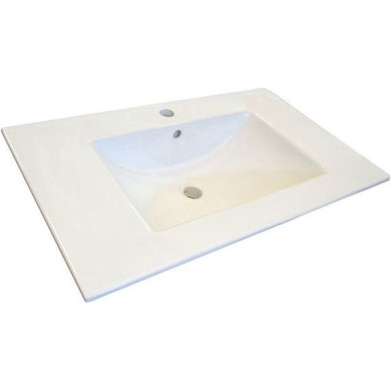 Тумба подвесная с раковиной Comforty Лаура-75-2 см, белый фото 2