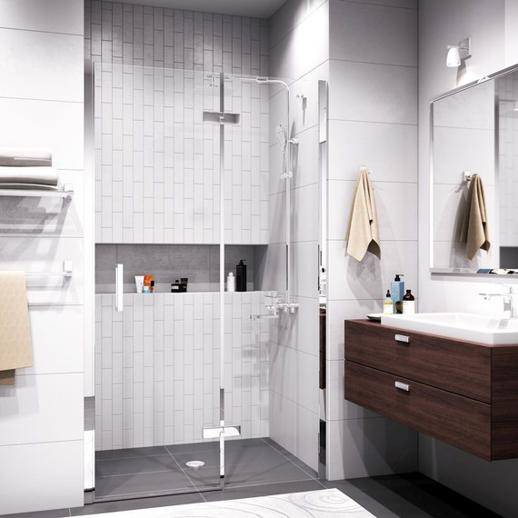 Душевая дверь WasserKraft Aller 120 см 10H05R (стекло 8 мм), хром/прозрачное фото 4