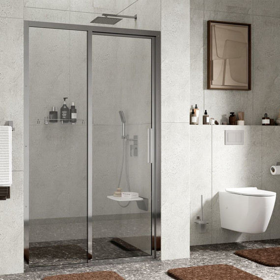 Душевая дверь WasserKraft Lopau 120 см 32S05L, хром/прозрачное фото 4