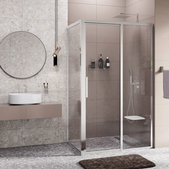 Душевое ограждение WasserKraft Lopau 120x90 см 32S07R, хром/прозрачное фото 4