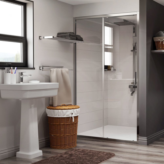 Душевая дверь WasserKraft Main 110 см 41S13, хром/прозрачное - 4 Душевая дверь WasserKraft Main 110 см 41S13, хром/прозрачное фото 4