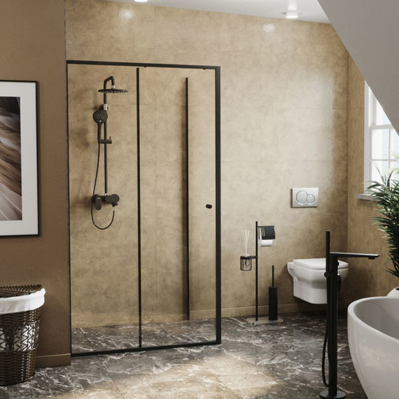 Душевое ограждение WasserKraft Dill 120x80 см 61S06, чёрный/прозрачное фото 5