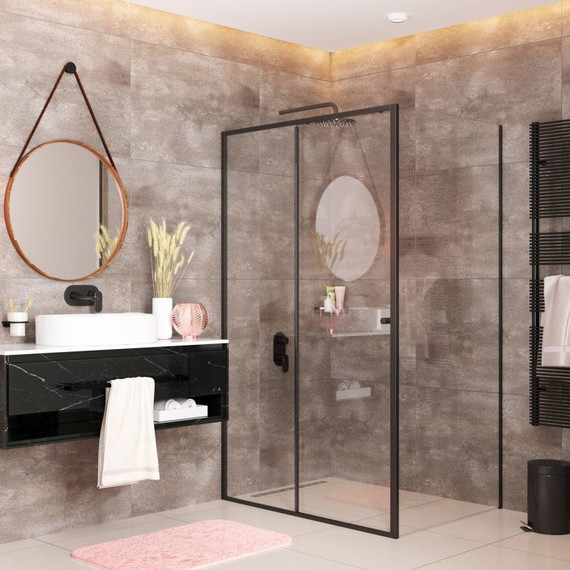 Душевое ограждение WasserKraft Dill 120x80 см 61S06, чёрный/прозрачное фото 4