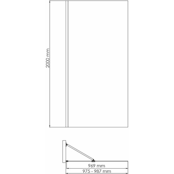 Душевая перегородка WasserKraft Aisch 100 см 55W44, золото/прозрачное фото 3
