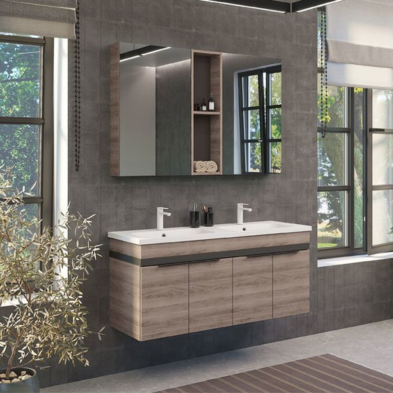 Тумба подвесная с раковиной Comforty Дуэт 125 см, дуб натуральный - 3 Тумба подвесная с раковиной Comforty Дуэт 125 см, дуб натуральный фото 3