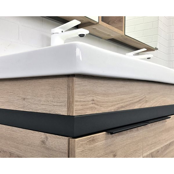 Тумба подвесная с раковиной Comforty Дуэт 125 см, дуб натуральный - 7 Тумба подвесная с раковиной Comforty Дуэт 125 см, дуб натуральный фото 7