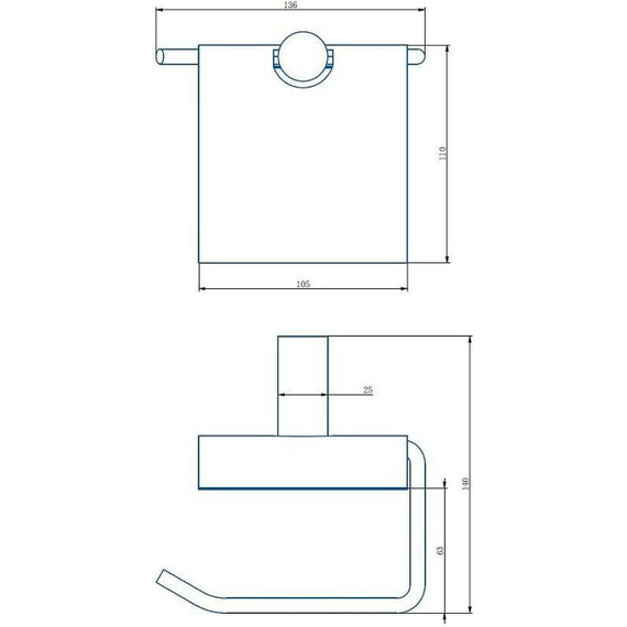 Держатель для туалетной бумаги Haiba HB8403-4, цвет бронза - 2 Держатель для туалетной бумаги Haiba HB8403-4, цвет бронза фото 2