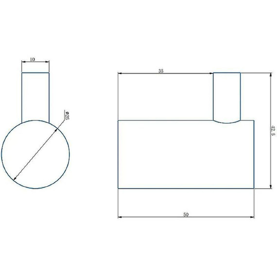 Крючок Haiba HB8405-4, цвет бронза - 2 Крючок Haiba HB8405-4, цвет бронза фото 2