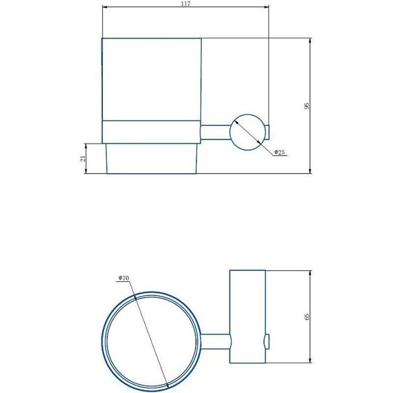 Стакан для зубных щеток Haiba HB8406-4, цвет бронза фото 2