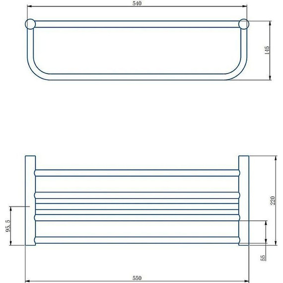 Полка для полотенец Haiba HB8424-4, цвет бронза фото 2