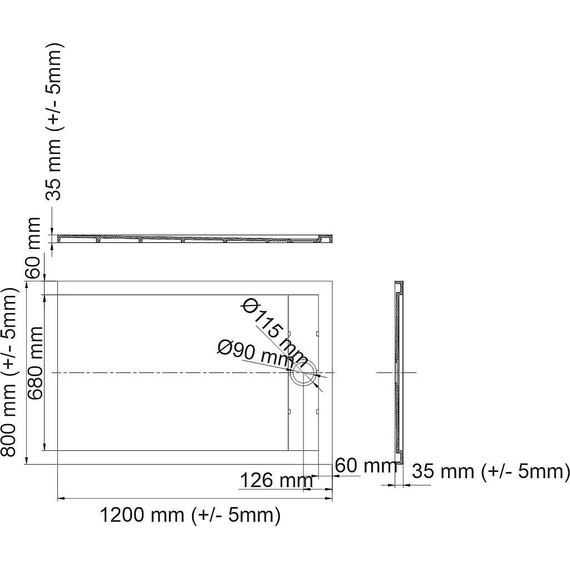 Поддон каменный WasserKraft Mindel 120х80 см 85T06, белый матовый - 2 Поддон каменный WasserKraft Mindel 120х80 см 85T06, белый матовый фото 2