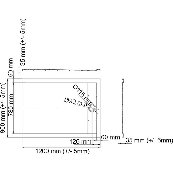 Поддон каменный WasserKraft Mindel 120х90 см 85T07, белый матовый - 2 Поддон каменный WasserKraft Mindel 120х90 см 85T07, белый матовый фото 2
