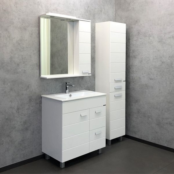Тумба напольная с раковиной Comforty Модена M75 см, белый фото 3