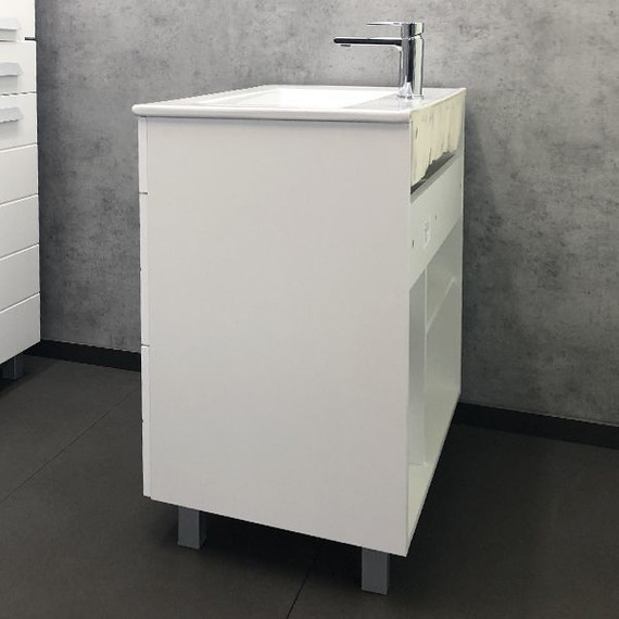 Тумба напольная с раковиной Comforty Модена M75 см, белый фото 5