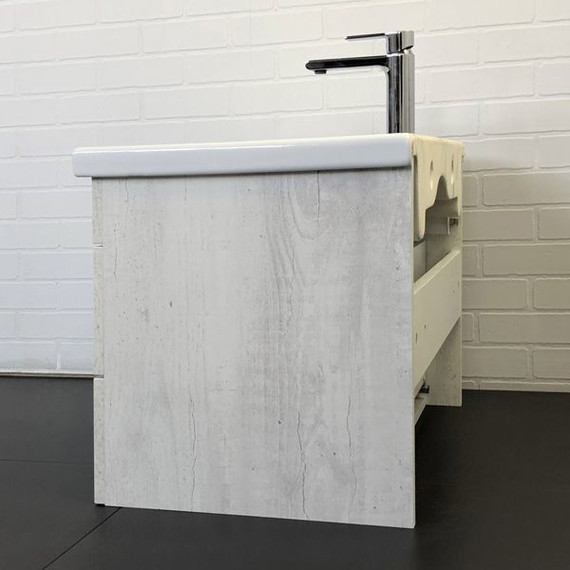 Тумба напольная с раковиной Comforty Никосия 70H 70 см, дуб белый фото 5