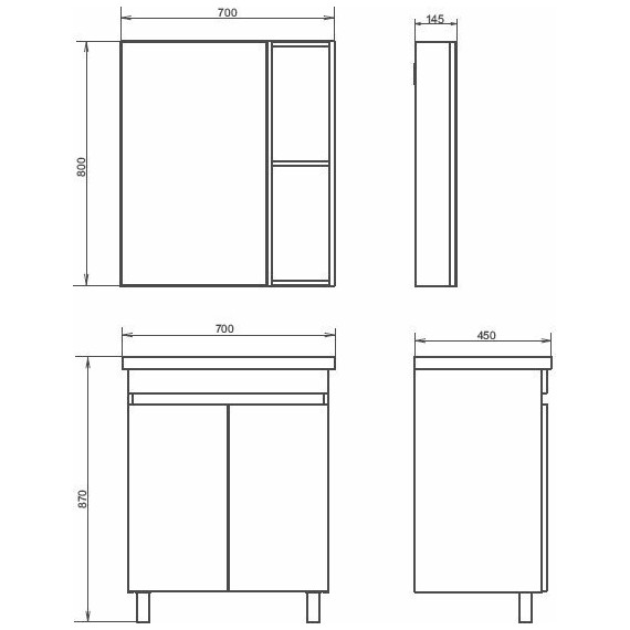 Тумба напольная с раковиной Comforty Осло 70НД 70 см, бетон светлый фото 7