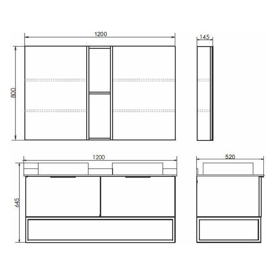 Тумба подвесная с раковинами Comforty Порто 120-2 см, дуб дымчатый фото 9
