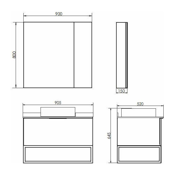 Тумба подвесная с раковиной Comforty Порто 90 см, дуб тёмно-коричневый - 9 Тумба подвесная с раковиной Comforty Порто 90 см, дуб тёмно-коричневый фото 9