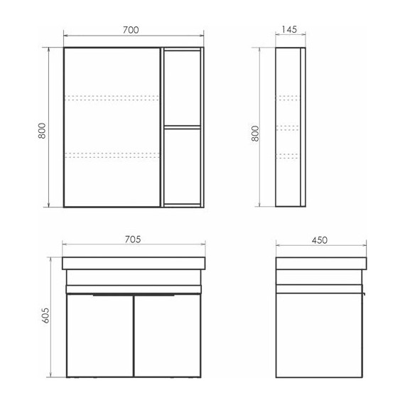 Тумба подвесная с раковиной Comforty Соло 70 см, дуб тёмно-коричневый фото 8