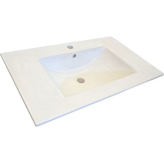 Тумба подвесная с раковиной Comforty Франкфурт 75 см (раковина 75E белая), бетон светлый фото 2