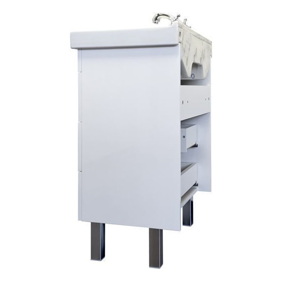 Тумба напольная с раковиной Comforty Никосия 60H 60 см, белый глянцевый фото 5