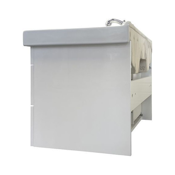 Тумба подвесная с раковиной Comforty Никосия 80П 80 см, белый глянцевый фото 3