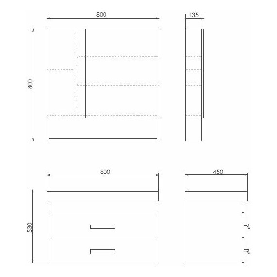 Тумба подвесная с раковиной Comforty Никосия 80П 80 см, белый глянцевый фото 7