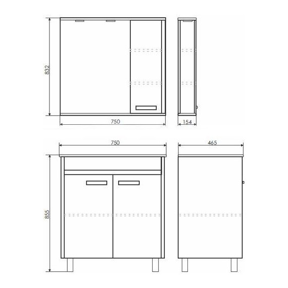 Тумба напольная с раковиной Comforty Тулуза 75 см, белый/сосна лоредо фото 10