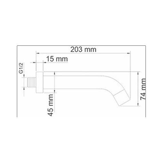 Излив для ванны WasserKraft A098, никель - 2 Излив для ванны WasserKraft A098, никель фото 2