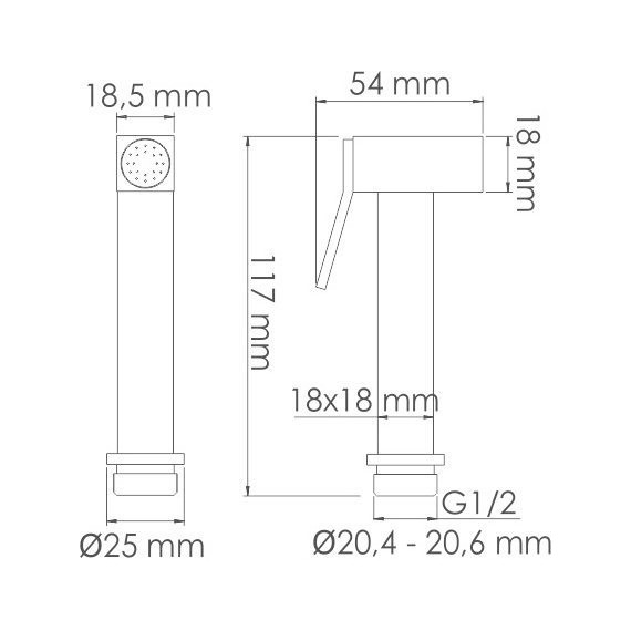 Гигиенический душ WasserKraft A136 фото 2