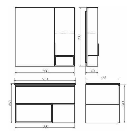 Тумба подвесная с раковиной Comforty Франкфурт 90 см (раковина Quadro 90 белая), бетон светлый фото 7